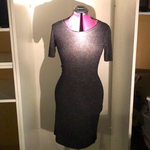 Size: M Derek <3 Heart Stretchy Dark Heather Gray Dress